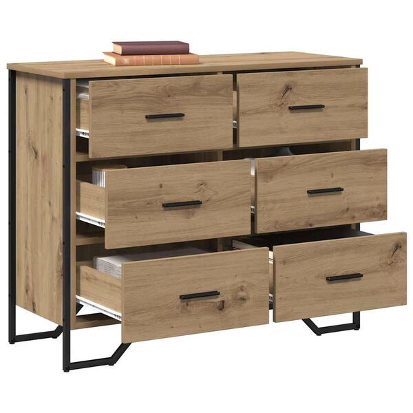 vidaXL Chest of Drawers 2 pcs Artisan Oak 91 x 35.5 x 74.5 cm