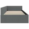 vidaXL Corner Bed Frame Dark Grey 100 cm x 200 cm Velvet