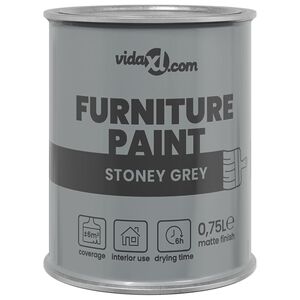 vidaXL Furniture Paint Grey 0.75 L Wall Print