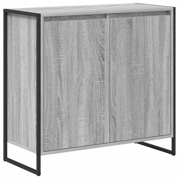 vidaXL Side Cabinet Grey Sonoma 79 x 36 x 75 cm Engineered Wood
