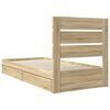 vidaXL Storage Bed with Drawer Sonoma Oak 70 x 190 cm Engineered Wood