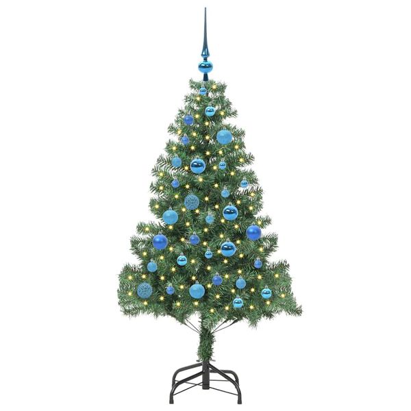 vidaXL Christmas Tree with 150 LEDs with Stand Green 150 cm PVC