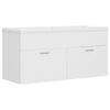 vidaXL Sink Cabinet with Built-in Basin White Engineered Wood