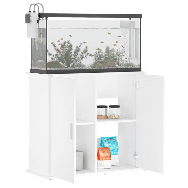 vidaXL Aquarium Stand White 81x36x73 cm Engineered Wood