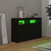 vidaXL Sideboard with LED Lights Black 115.5x30x75 cm