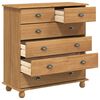 vidaXL Chest of Drawer ASKIM Brown 91 x 40 x 95.5 cm Solid Pine Wood