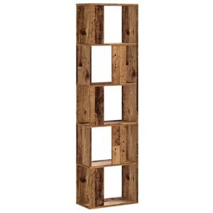 vidaXL Bookcase 5-Tier Old Wood 45x23,5x162,5 cm Engineered Wood