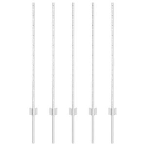 vidaXL Embedded Fence Post 5 pcs Silver 140 cm Powder-Coated Steel