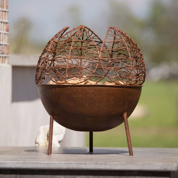 RedFire Handmade Garden Fireplace Narfi Rust Steel