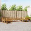 vidaXL Outdoor Sofa Set 9 pcs Natural Solid Acacia Wood