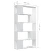 vidaXL Book Cabinet Room Divider High Gloss White 80x24x155 cm Engineered Wood