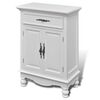 vidaXL Cabinet | White | MDF, Pine Wood, Iron | Medium | Cabinet | Rectangular