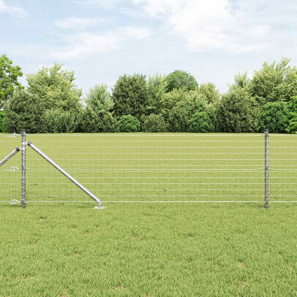 vidaXL Fence Post Other 26 pcs Grey 3.2 x 3.2 x 120 cm Steel