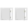 vidaXL Access Panel 2 pcs White 23 x 23 x 3 cm Steel