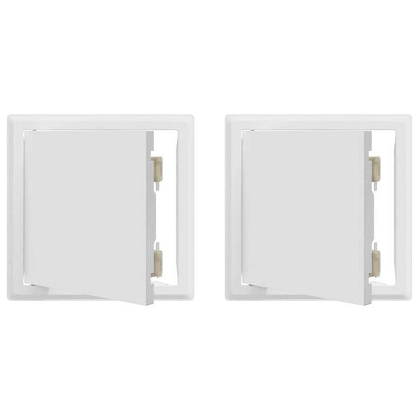 vidaXL Access Panel 2 pcs White 23 x 23 x 3 cm Steel