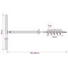 Ground Drill with Handle 100 mm with Extension Tube 13 m Steel