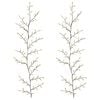 vidaXL LED Willow Vine Christmas Decoration 2 pcs Black 180 cm Steel