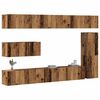 vidaXL 7 Piece TV Cabinet Set Wall-mounted Old Wood Engineered Wood