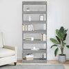 vidaXL Book Cabinet Grey Sonoma 80 x 30 x 198 cm Engineered Wood