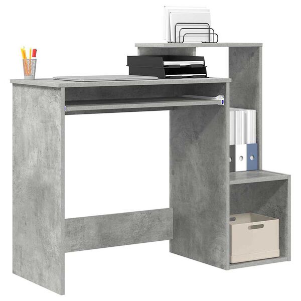 vidaXL Desk Concrete Grey 106 x 41 x 88.5 cm Engineered Wood