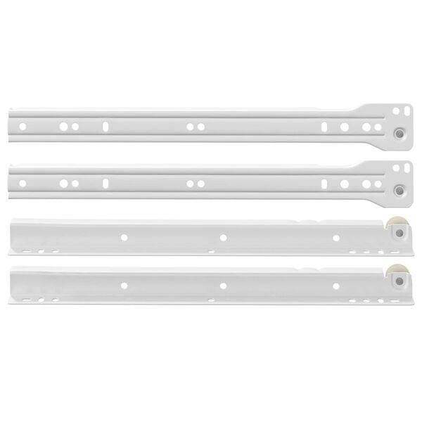 vidaXL Drawer Slide 73 pcs White Steel