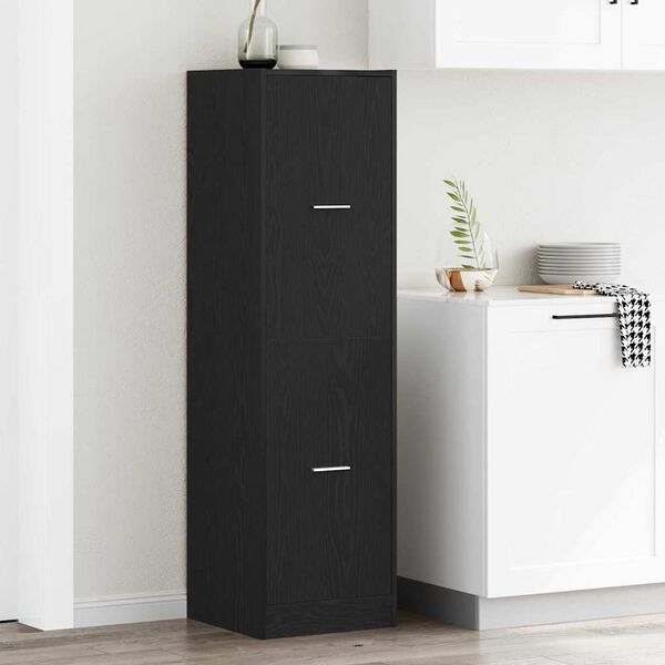 vidaXL Apothecary Cabinet Black oak 40 x 41 x 144.5 cm Engineered wood