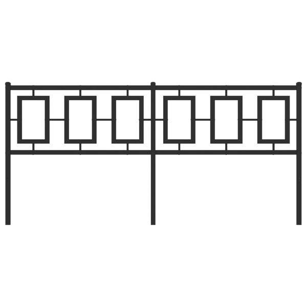 vidaXL Metal Headboard Black 180 cm