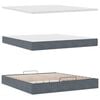 vidaXL Ottoman Bed with Mattresses Dark Grey 180x200cm Velvet