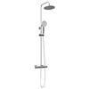 vidaXL Thermostatic Shower System Set Chrome Stainless Steel 201