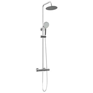 vidaXL Thermostatic Shower System Set Chrome Stainless Steel 201
