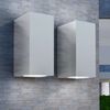 vidaXL Outdoor LED Wall Lights 2 pcs Square Up/Downwards