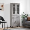 vidaXL Highboard Grey Sonoma 69.5x34x180 cm Engineered Wood