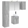 vidaXL Bathroom Cabinet Set 5 pcs Grey Sonoma Engineered Wood