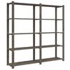 vidaXL 5-Tier Storage Rack Grey 170x38x170 cm Solid Wood Pine