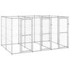 vidaXL Outdoor Dog Kennel Galvanised Steel 7.26 m&sup2;