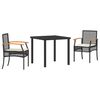 vidaXL Garden Dining Set 5 pcs Beige Poly Rattan