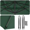 vidaXL Umbrella Green 351 x 250 x 260 cm Polyester and Aluminium