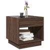 vidaXL Coffee Table with Infinity LED Brown Oak 50x50x50 cm