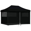 vidaXL Party Tent Folding Black 279 x 410 x 315 cm Oxford Fabric