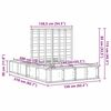 vidaXL Bed Frame Wax Brown 140 x 200 cm Solid Pine Wood