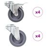 vidaXL 8 pcs Bolt Hole Swivel Casters 75 mm