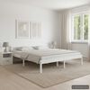 vidaXL Bed Frame without Mattress White Solid Pine Wood 180x200 cm Super King