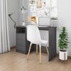 vidaXL Desk with Drawers Grey 110x50x76 cm Engineered Wood