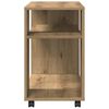 vidaXL Side Table with Wheels Artisian Oak 70x35x60 cm Engineered Wood