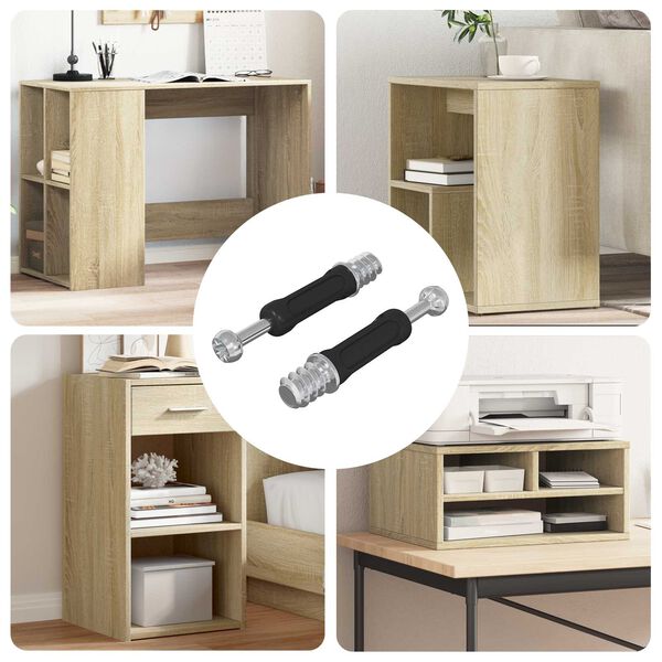 vidaXL Cam Lock Screw 2 pcs Silver and Black M6 x 40 mm Metal