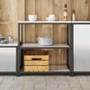 vidaXL Kitchen Storage with Shelf Silver 90 x 50 x 92 cm Steel