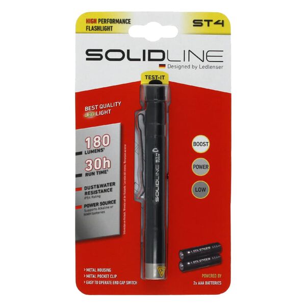SOLIDLINE Torch ST4 with Clip 180 lm
