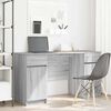 vidaXL Desk with Drawer Grey sonoma 140 x 49 x 76 cm Engineered wood