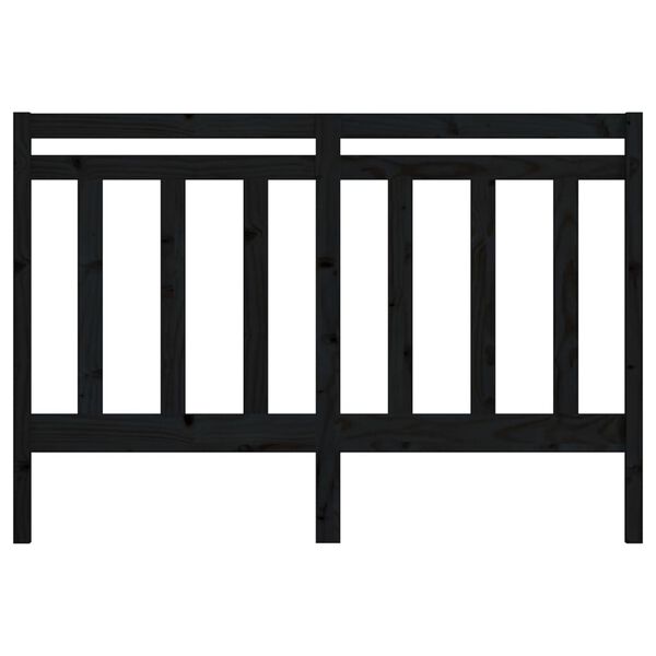 vidaXL Bed Headboard Black 166x4x100 cm Solid Wood Pine