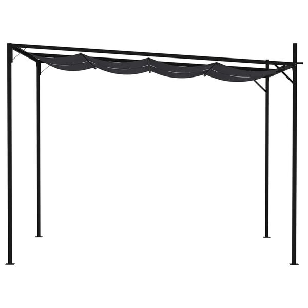 vidaXL Gazebo with Retractable Roof 300x300x233 cm Anthracite